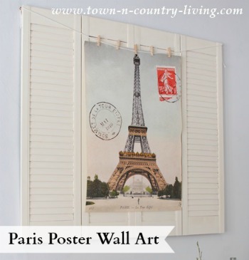 Paris Poster Wall Art via Town and Country Living