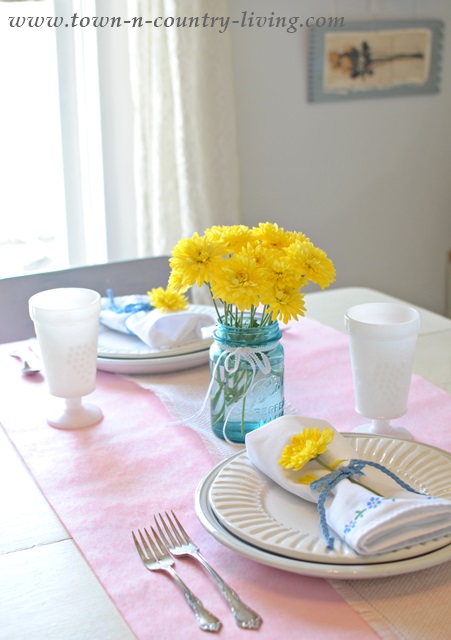 Simple Spring Table Setting