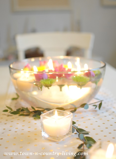 How to Make Floating Tea Light Candles - Town & Country Living