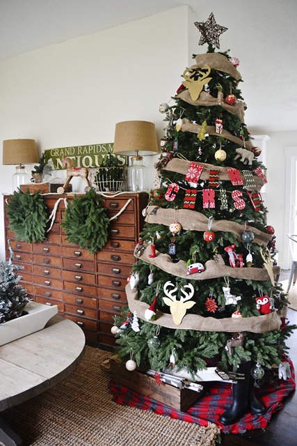 Image result for burlap christmas trees