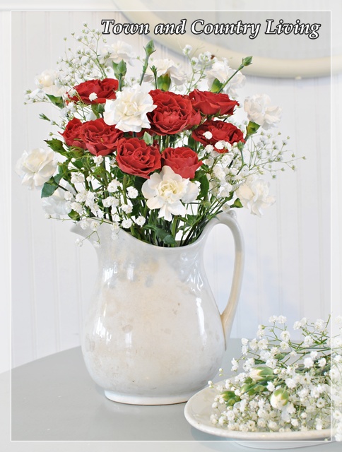 Red Roses and White Carnations