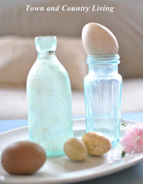Aqua Bottles and Easter Eggs