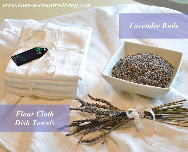 benodigdheden voor het maken van lavendelzakjes