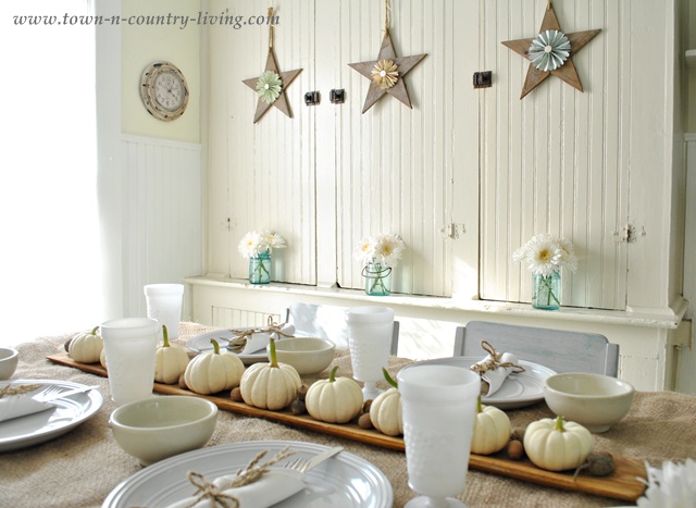 Natural Fall Table Setting via Town and Country Living