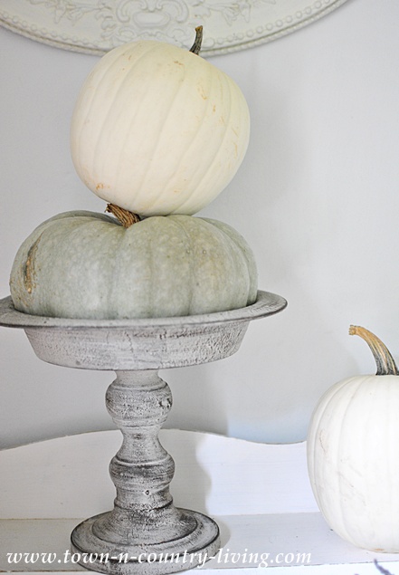 Stacked pumpkins at Town and Country Living's Fall Home Tour