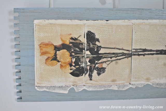 DIY floral artwork via Town and Country Living