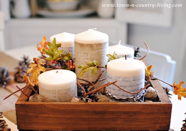 Creating a fall vignette via Town and Country Living