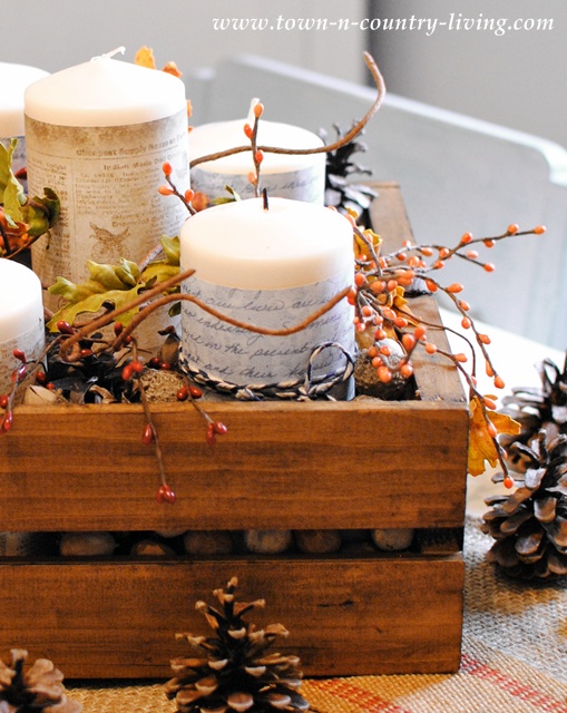 How to create a fall centerpiece via Town and Country Living