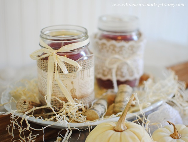 How to make mason jar candles via Town and Country Living