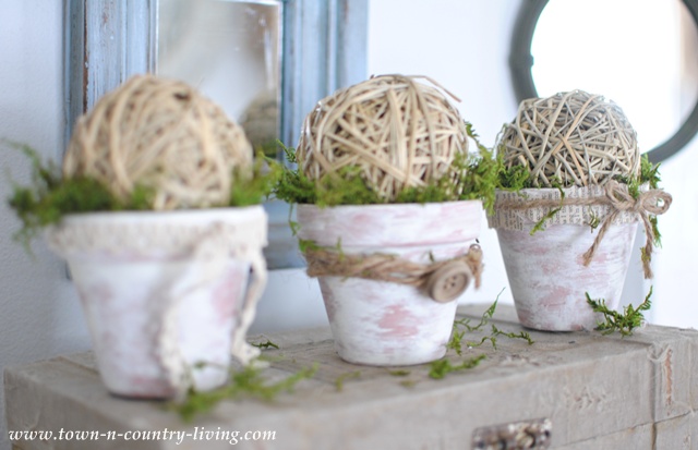 How to make mossy pots at Town and Country Living