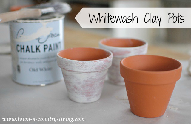 How to Whitewash Clay Pots
