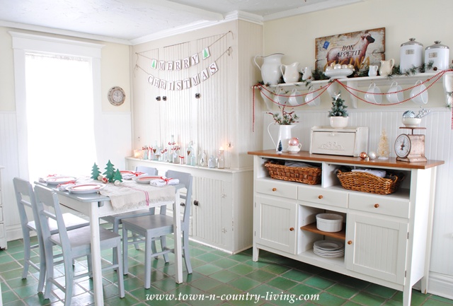 Farmhouse Christmas Kitchen at Town and Country Living