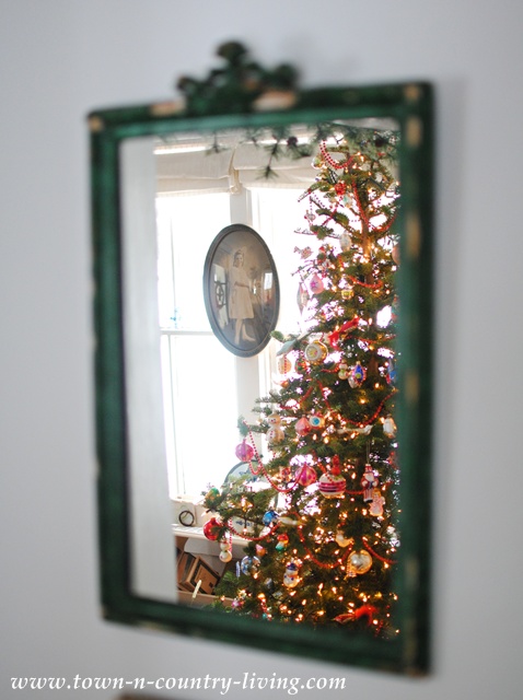 Vintage Christmas tree at Town and Country Living
