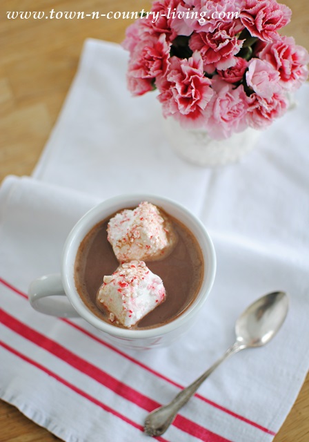 Hot Chocolate with Peppermint Marshmallows
