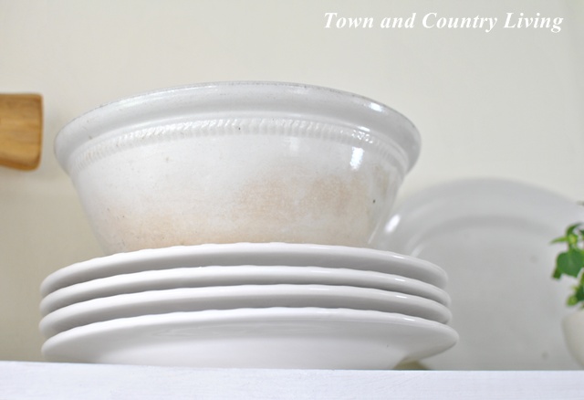 Large White Ironstone Bowl at Town and Country Living