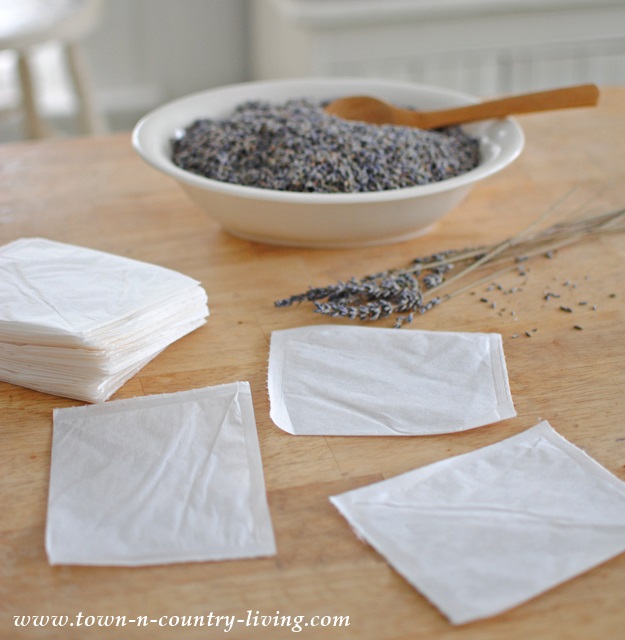 How to make lavender dryer sachets via Town and Country Living