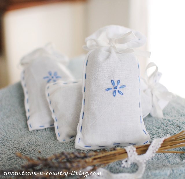 How to make lavender dryer sachets by Town and Country Living