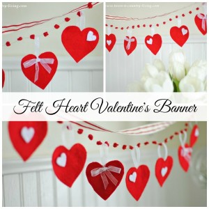 Felt Heart Valentine's Banner