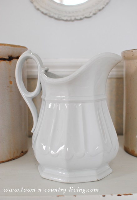 Wedgewood white ironstone pitcher