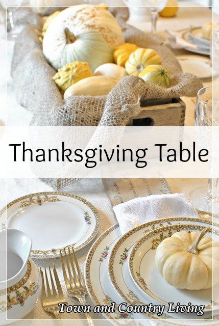 Thanksgiving Table Setting with Gourds