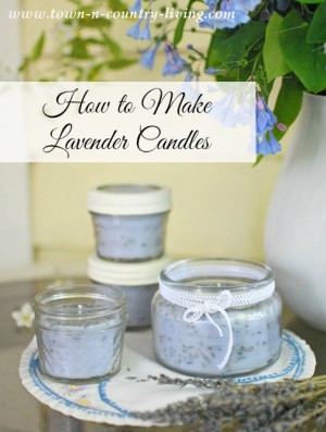 How to make lavender candles using glass jars