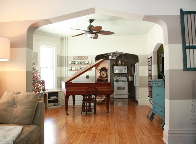 Beautiful piano room with stunning hardwood floors
