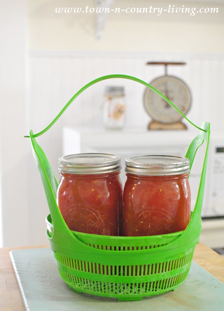 Ball jars are easy to remove from boiling water with a canning basket