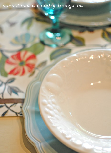 Blue and White Mismatched Dinnerware