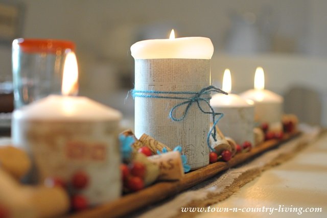 Candles on a French Bread Board