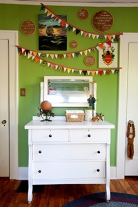 DIY Home Decor. Use apple green on an accent wall for added drama.