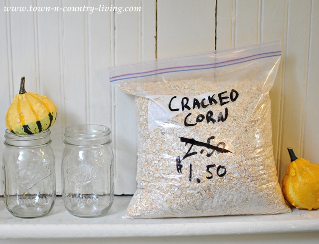 Bag of Cracked Corn for Mason Jar Candles
