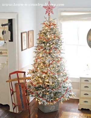 Flocked Christmas Tree