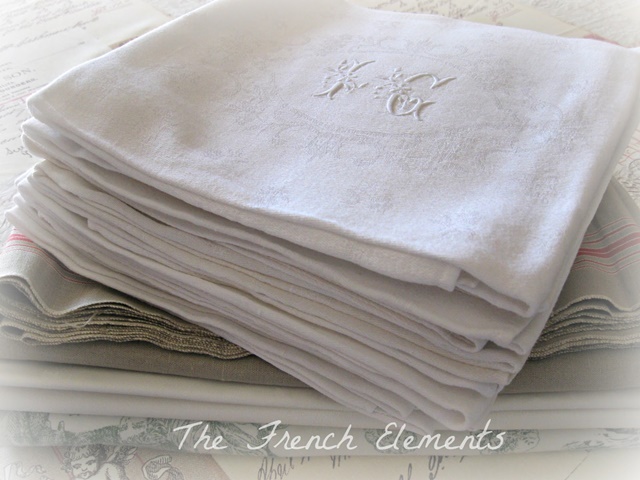 Embroidered French Linen Napkins