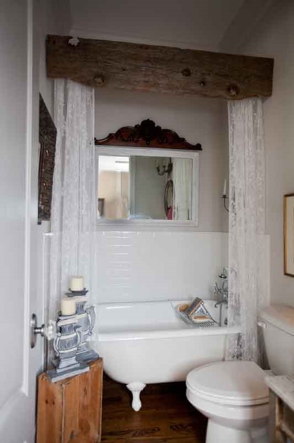 Curtained Claw Foot Tub