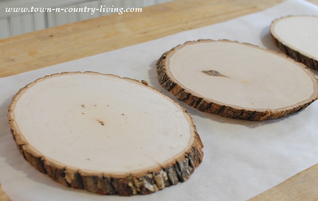 Wood slices for DIY wall art