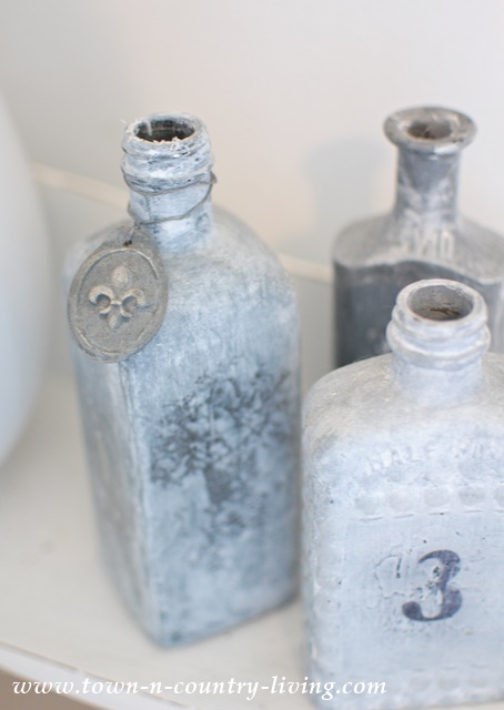 Painted Gray Bottles