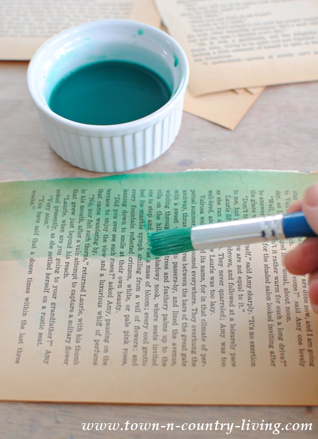 How to apply color wash to book pages