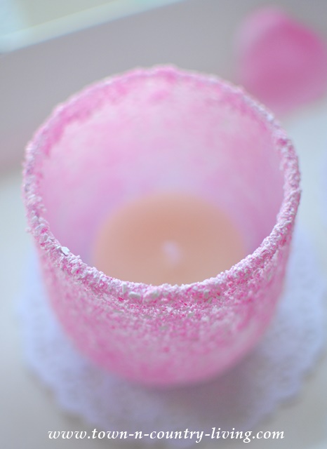 How to make a frosted votive candle holder