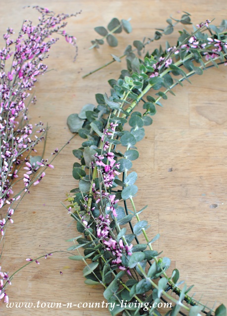 DIY Fresh Eucalyptus Wreath with Flowers