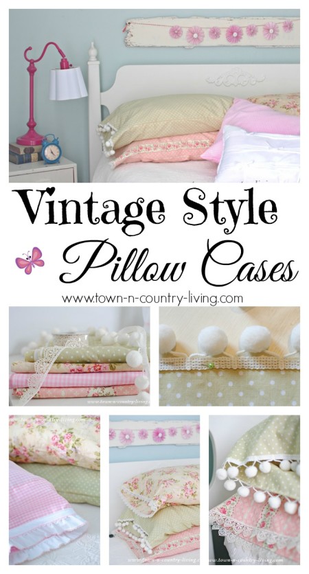 DIY Vintage Style Pillow Cases