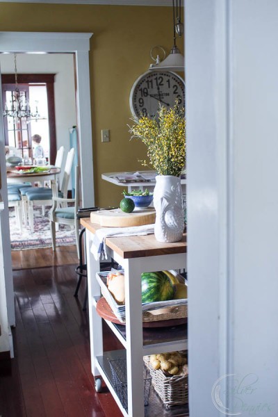 Kitchen details in an historic seaside home