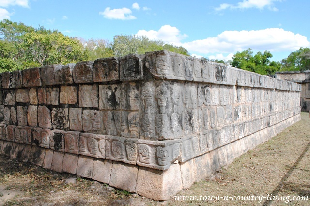 Grave where decapitated heads were kept at the Mayan ruins