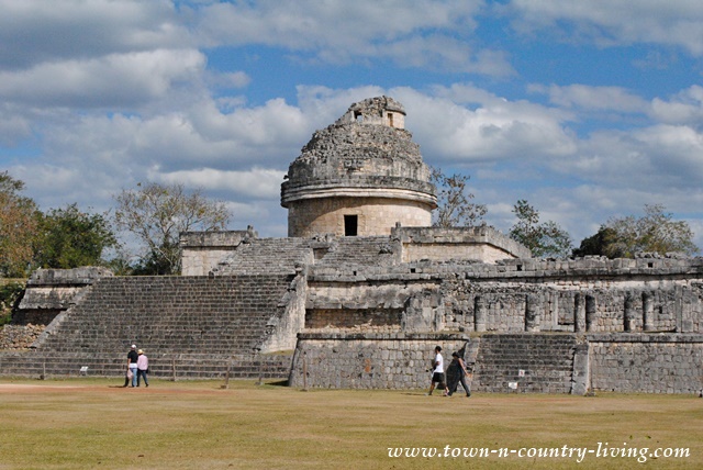 Observatory at the Mayan Ruins in Mexico