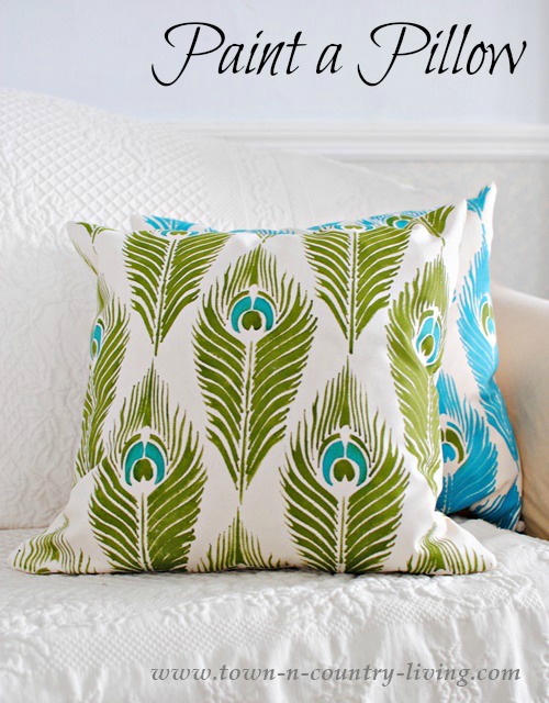 How to Paint a Pillow using a simple stencil kit.
