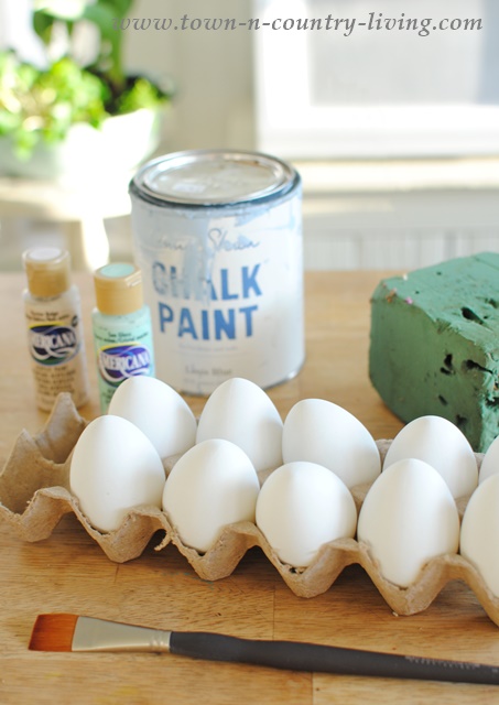 Supplies for making speckled eggs