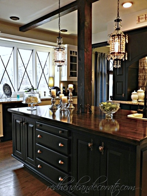 Traditional Kitchen Dressed in Black
