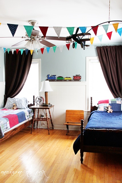 Boys Bedroom with Playful Banner