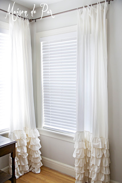 DIY Ruffled Curtains