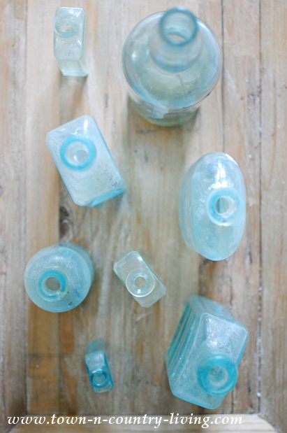 Vintage Aqua Bottles