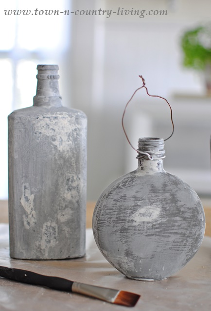 Gray Painted Bottles